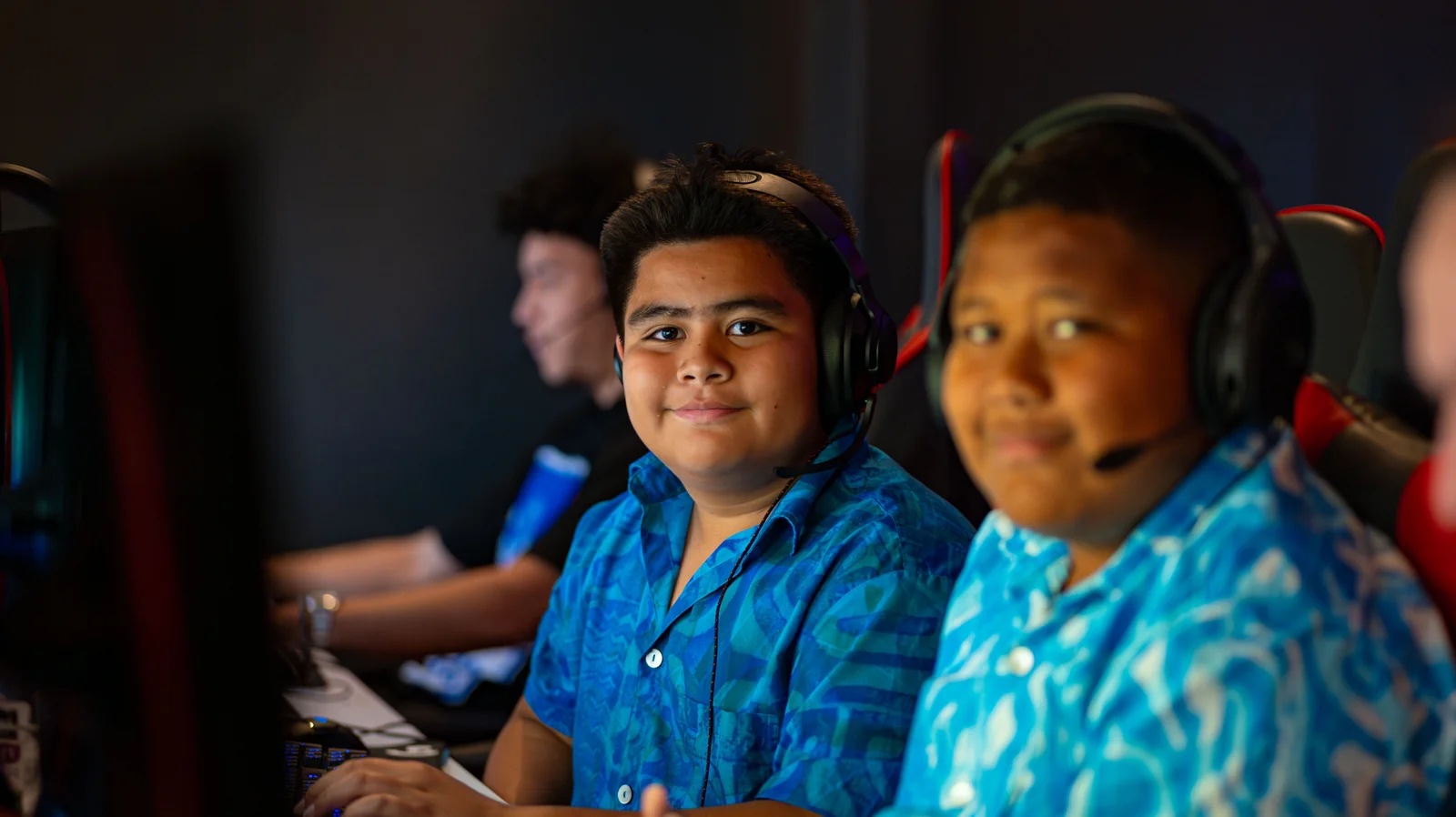 Local gamers playing together at Ririnui Arena
